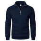 Spring and Autumn new casual half zipper stand up collar hoodie trend simple and loose oversized fleece men's hoodie