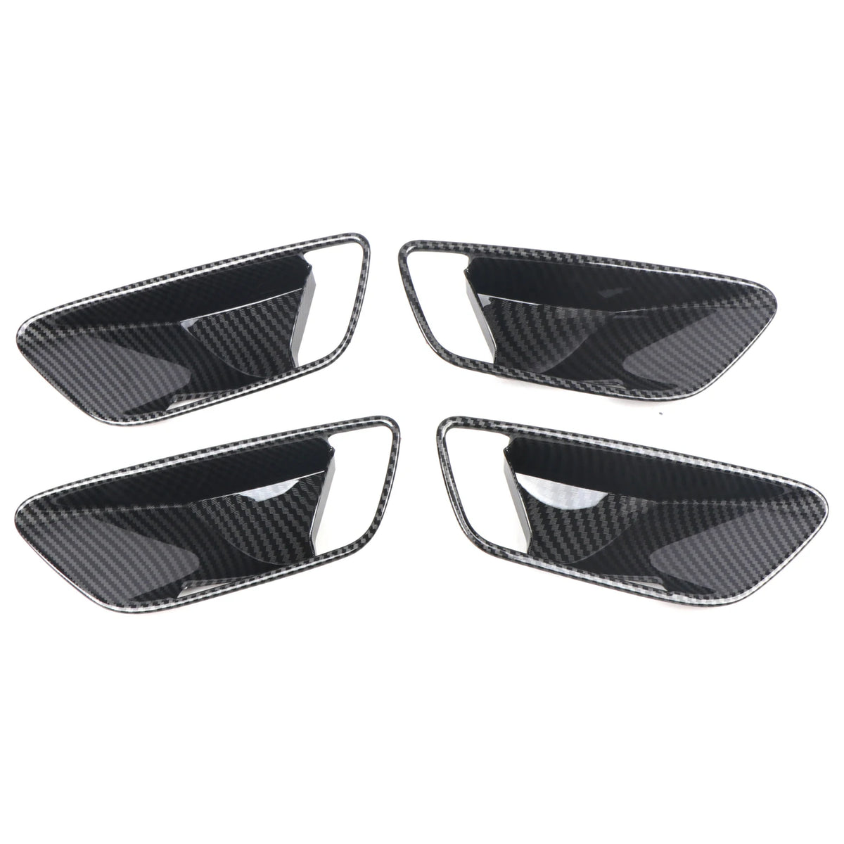 For Ford Puma 2019-2025 Car Inner Door Handle Cover Trim Decor Overlay ABS Carbon Fiber Style Interior Accessories 4PCS