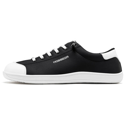 HOBIBEAR Unisex Barefoot Wide Toe Shoes Women Men Artificial Leather Minimalist Sneakers Adjustable Slip On Walking Shoes