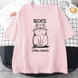 БЕСИТЕ CAT Funny Graphic T-shirt Men Russian Script Fashion Style Tee Shirt Short Sleeve Cotton Soft Tshirts Women