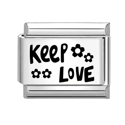 Y2K Series Heart Flowers Cherry Ball Butterfly Italian Charm Links Fit 9mm Stainless Steel Bracelet DIY Making Jewelry Gifts