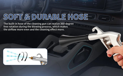 High Pressure Dust Blowing Gun Air Blow Car Wash Gun Efficient Dry Cleaning Gun Professional Car Interior Cleaning Tools