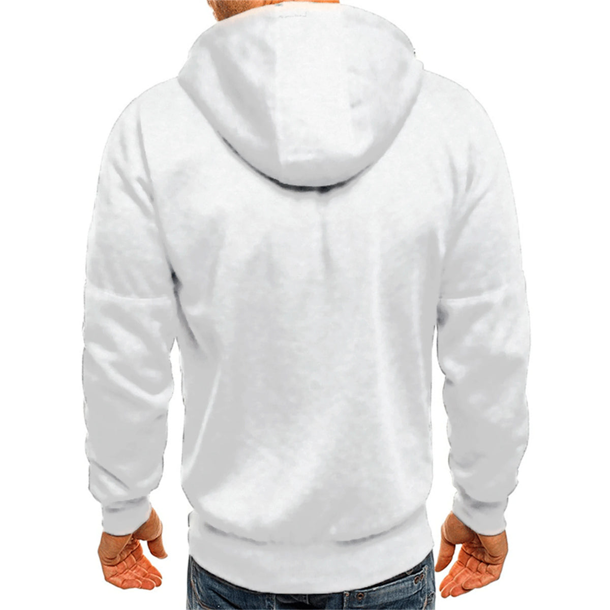 Solid color men's hooded jacket Casual long-sleeved hoodie Zipper Gym sports hoodie Spring Fall