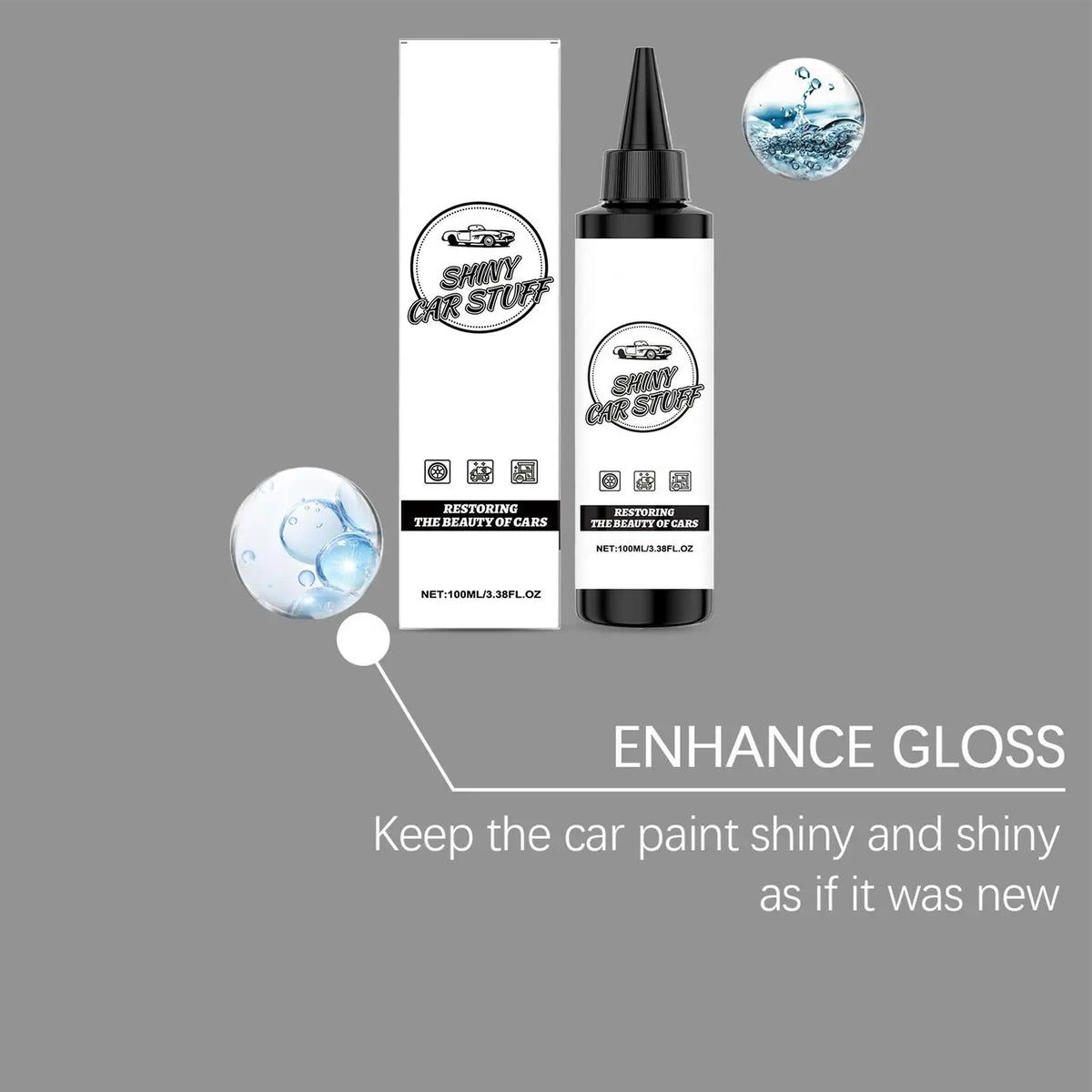 Coating Agent for Automotive UV Resistant Long Lasting Dustproof Portable Automobile Cleaner Solution Shine Restorer Auto