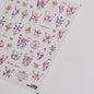 Shiny Jelly Butterfly Charming Golden Gradient Bowknot 5D Self Adhesive Nail Art Sticker Flower Petal Rhinestone Manicure Decals