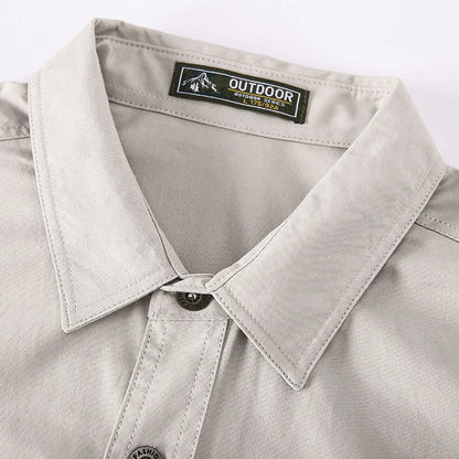2024 Spring Cotton Cargo Shirt for Men Long Sleeve Multi-Pocket Shirts Outdoor Casual Colthing High Quality Militar Overshirt