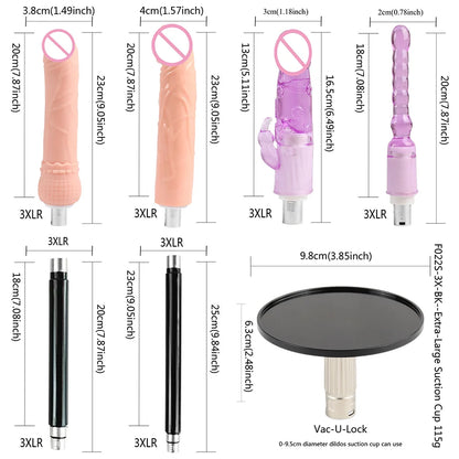 FREDORCH Sex Machines More Attachment Masturbating Pumping Sex Gun Adjustable with Dildo Couples Sex Toy Love Machine for Couple