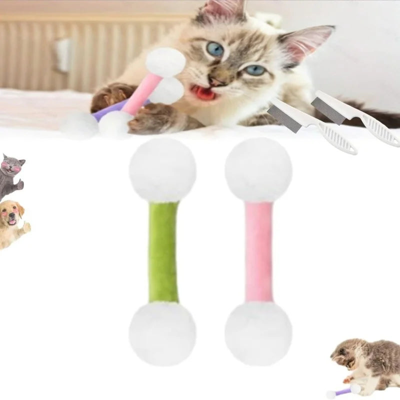 Giant Qtip Cat Toy Soft Plush Catnip Kicker Interactive Kick Stick for Kitten Cats Pet Play Toy Self Play Hunting for Kittens