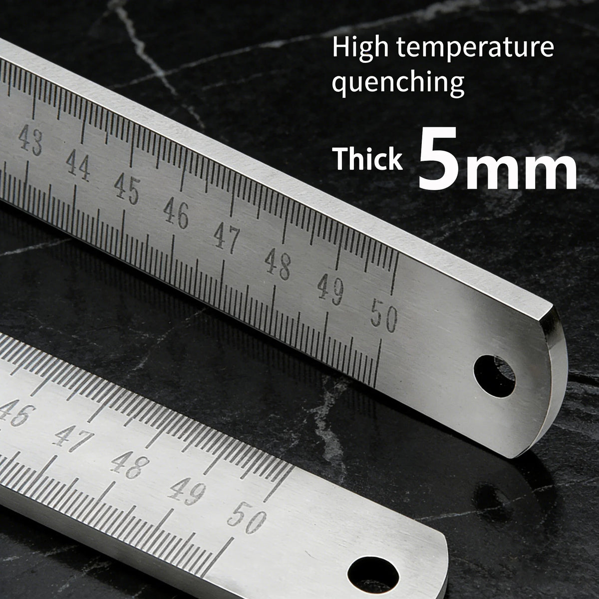 Engineered for Emergencies: 50cm Stainless Steel Ruler with Hardened Tip for Measurement | Drafting Multi‑Tool&Window-Breaking