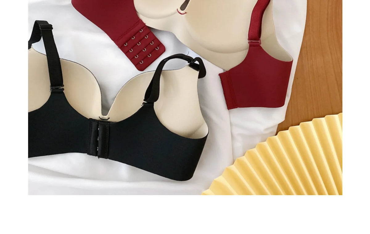 Women Print Seamless Bra Sexy Lingerie Floral Push Up Bras One-Piece Underwear 2026 Bralette No Steel Rings Gather Brassiere