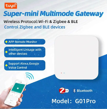 Tuya Zigbee Hub  Wireless Multi Mode Gateway For Smart Home Automation for ZigBee Devices Via Smart Life