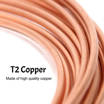 1Pcs Durable 1 Meter Copper Tube Coil 99.9% Pure Copper Soft T2 Copper OD 2-12mm ID 1-10mm Wire Pipe Airs Conditioner Cooling
