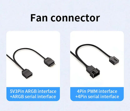 TEUCER 1PCS Prism12025 PC Case Fan 120mm 5V 3Pin ARGB Cyclic Mirror Light Effect PWM 800 to 2000RPM Cooling Fan