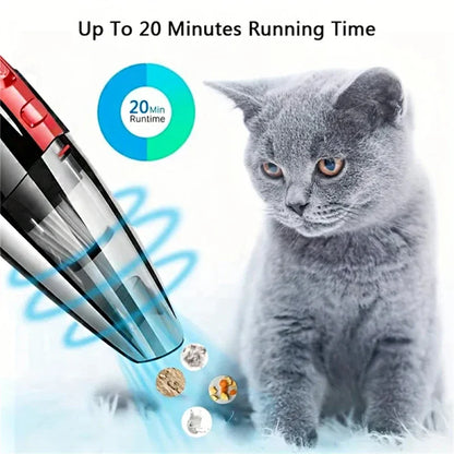 Portable Handheld Wireless Vacuum Cleaner Powerful Suction Rechargeable Cleaning Appliance Quick Charge for Car Home Pet Hair