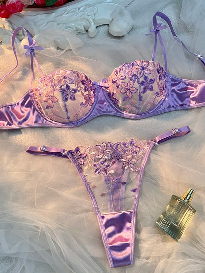 Valentine's Eve Light Purple Danube Group Ladies Sexy Lingerie Bra Women's Suit - the Temptation of a Seductive Night