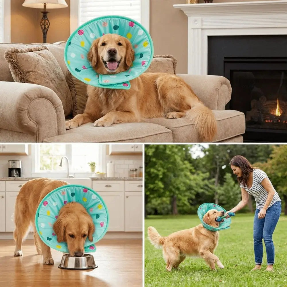 Anti Licking Pet Elizabethan Collar Soft Comfortable Cat Protective Collar Breathable Anti Scratch Anti Bite Collar