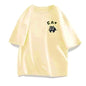 【 M-8XL 】 Summer Limited Edition Men's Oversized T-shirt Korean Casual Loose Style Anime Black Cat Print T-shirt