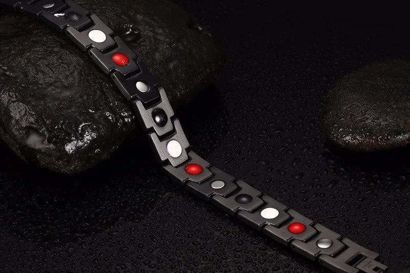 Hot Sale Luxury Fashion Health Energy Bracelet Men Stainless Steel Bio Magnetic Anti-fatigue Anti-radiation Bracelets Jewelry