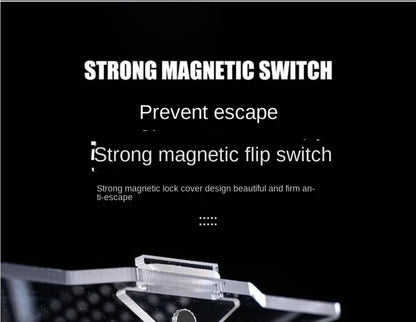 New Acrylic Reptile Habitat Anti-Escape Clear Spider Feeding Case Multiple Size Arboreal Small Pet Cage for Chameleon Clear