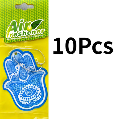 Hamsa Hand Pattern Hanging Car Air Freshener Assorted Fragrance Paper Scent Cards 5‑40 Pcs