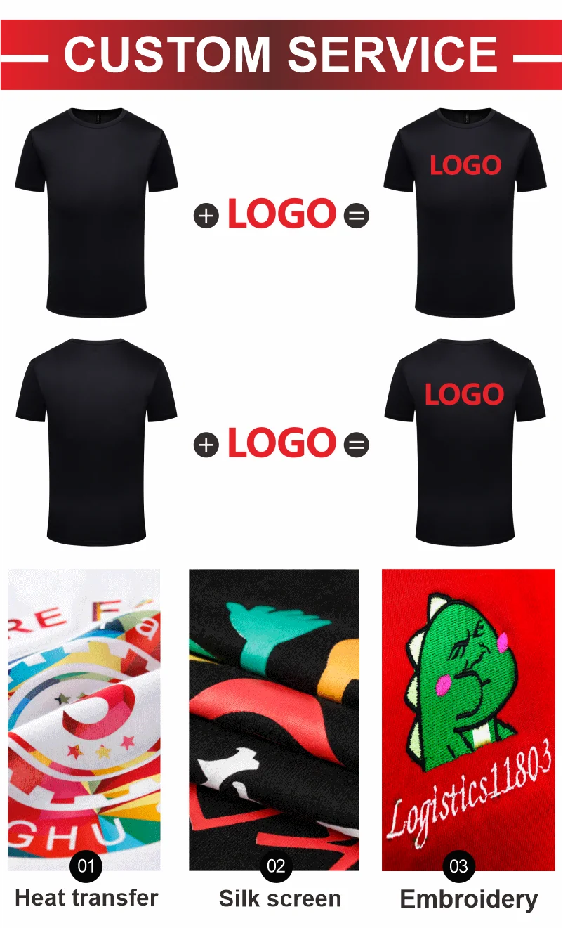 Summer Quick-drying T-shirt Custom Logo Breathable Sports Top Embroidery Personalized Logo Team Activity T-shirt Print Pattern