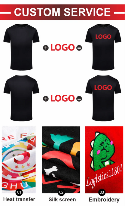 Summer Quick-drying T-shirt Custom Logo Breathable Sports Top Embroidery Personalized Logo Team Activity T-shirt Print Pattern