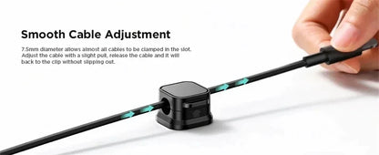 Magnetic Cable Clip Winder Holder Adhesive Wire Keeper Cord Cable Organizer USB Charging Cables Winder for Office Desktop Home