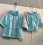 Summer Cartoon Embroidery Two Piece Set Women Hoodie Harajuku Shorts Outfits Tops Contrast Color Casual Loose Y2k Aesthetic Suit