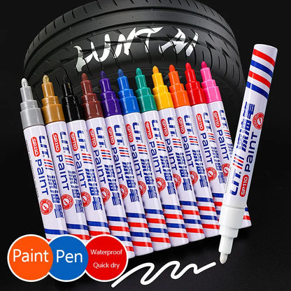 Car Paint Corrector Pen White Red Black Paint Repair Pen Auto Wheel Tyre Oily Paint Marker for Car Styling Scratches Fix Care ﻿