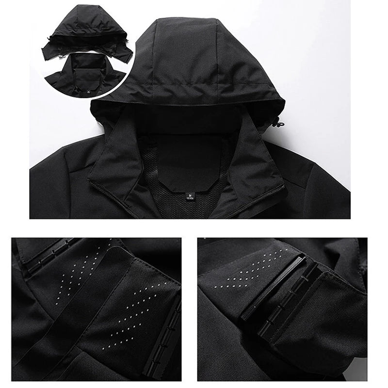 Camping Jacket Coats Men Water & Windproof Windbreaker Jacket Male Hiking Clothing Jacket Man Tops Fishing Wearing Free Shipping