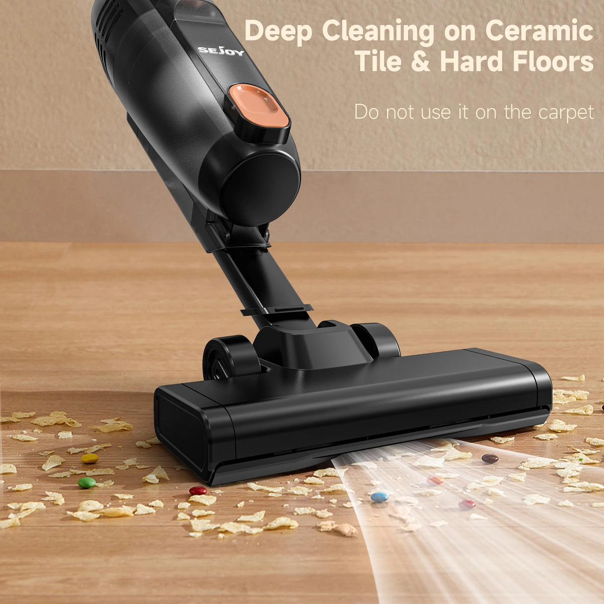 Sejoy 110/220v Corded Vacuum Cleaners 15Kpa Powerful Suction 600W Motor Stick Handheld Vacuum Cleaner for Home Pet Hair Carpet