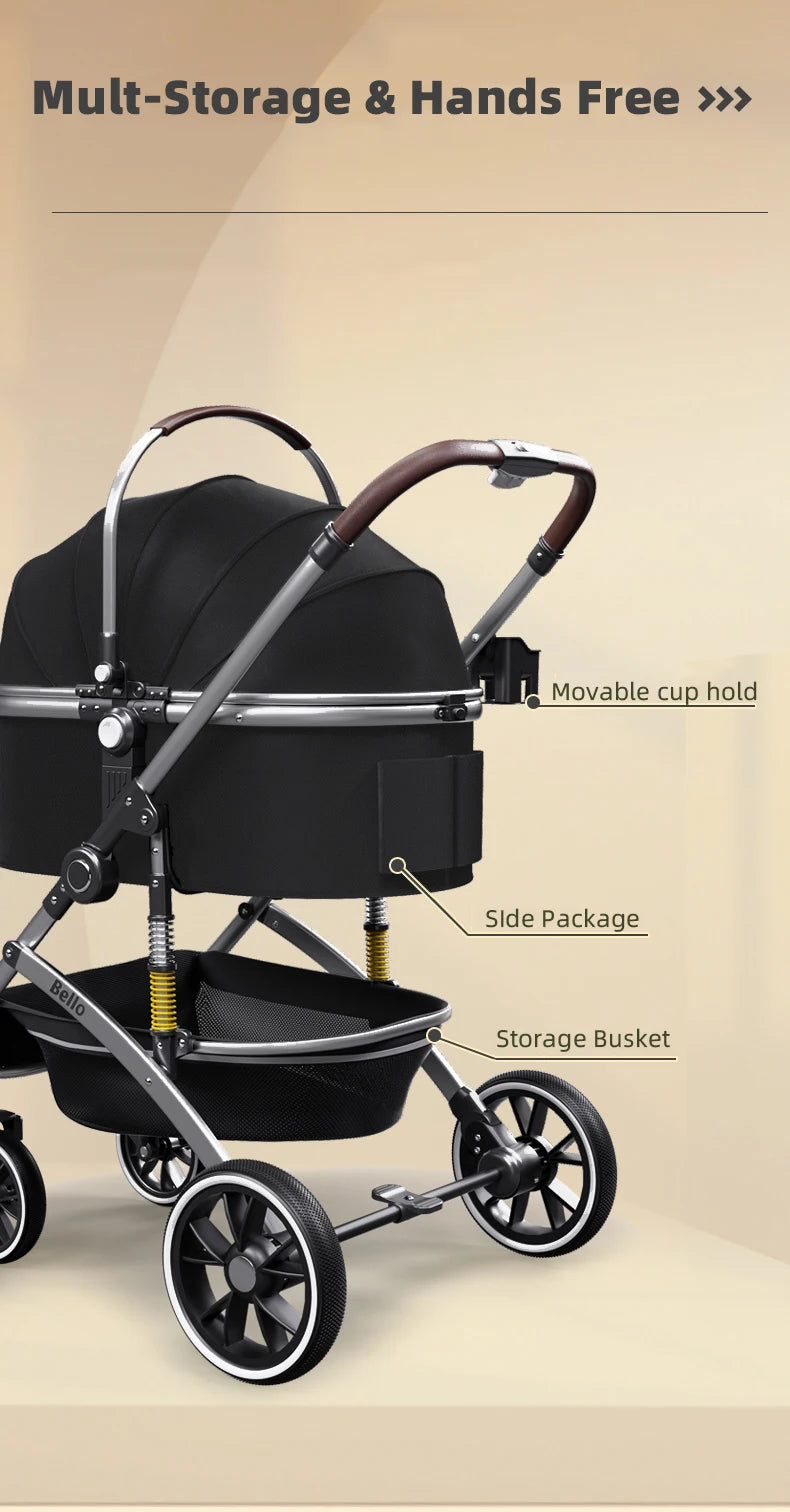 Plant Folding Travel Luxury Pet Stroller For Travel 4 Wheels Trolley Small Dogs & Cats