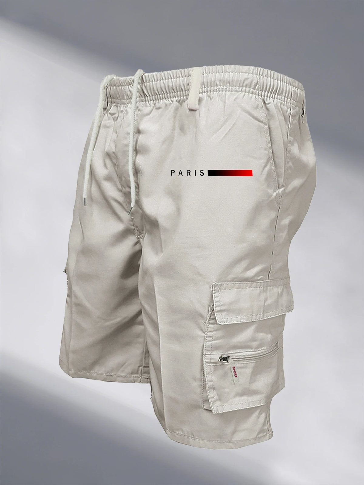 Men's Tactical Shorts Elastic Waist Cargo Work Shorts Men Outdoor Casual Street Style Jogging Shorts Loose Work Casual Shorts