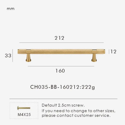 Nurlin Brass Diamond Cut Cross Knurl Pattern Cabinet Knob Pull T Bar Lengthened 38cm 15 Inch Cloakroom Door Drawer Handle