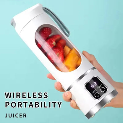 2026 New Household Charging MINI Crushed Ice Electric Juicer Powerful Motor 450ML Large Capacity Digital Display Juice Cup