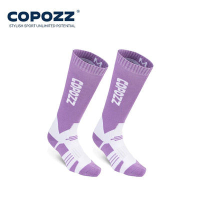 COPOZZ Winter Men Women Thermal Ski Socks Warm Wool Cycling Soccer Snowboard Socks Thickened High Tube Moisture Absorption Socks