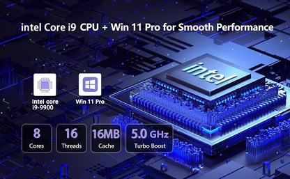 Office Laptop Intel Core I9-9900 Windows 11 Pro Laptops 16GB RAM 1TB SSD Office Gamer Study Notebook Computer PC