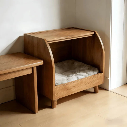 Solid wood kennel cat nest universal sisal feeling dog house small dog dog house cat scratching board pet bed