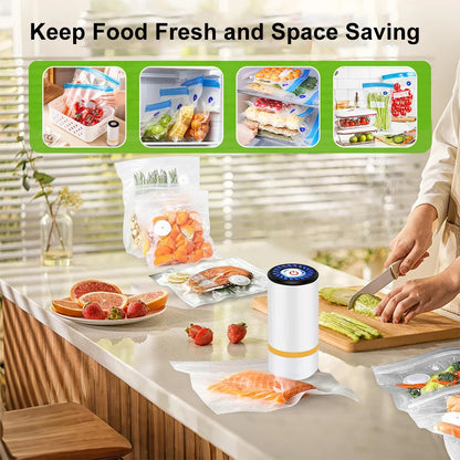 Mini Vacuum Sealer Electric Air Pump for Food Fresh-Keeping Rechargeable Vacuum Bag Sealer Automatic Vacuum Compression Machine