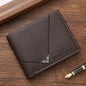 Slim Leather Wallet for Men RFID Blocking Bifold Front Pocket Wallet Minimalist Credit Card Holder Cash Money Clip