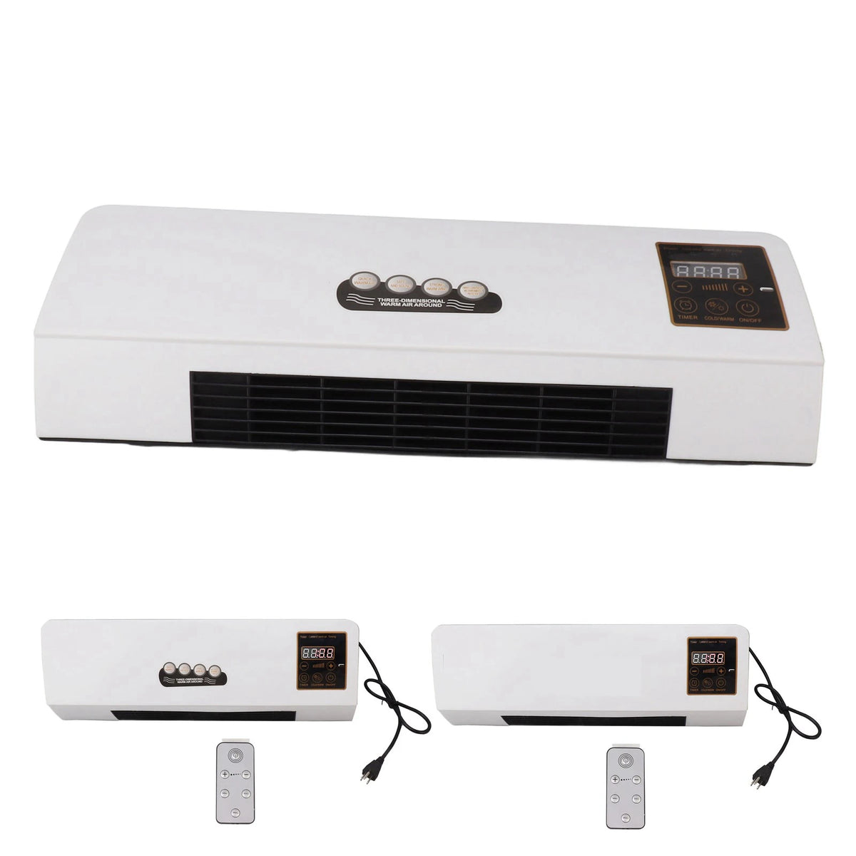 Wall Mounted Heating Machine Dual Use Highly Efficient Wide Angles Mobile Small  Heater US Plug 110V