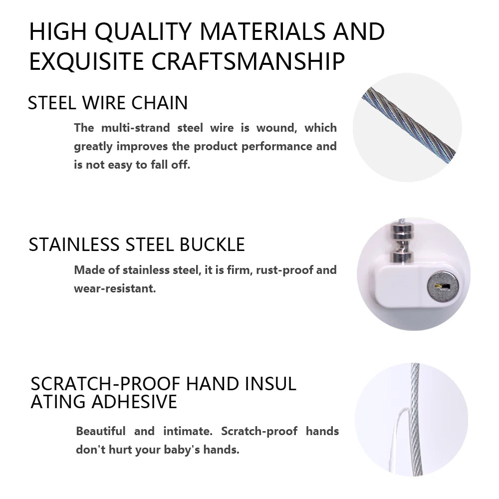 Baby Child Safety Lock Window Refrigerator Opening Security Cable Door Lock For Kids Safety Protector Protection Child Safety