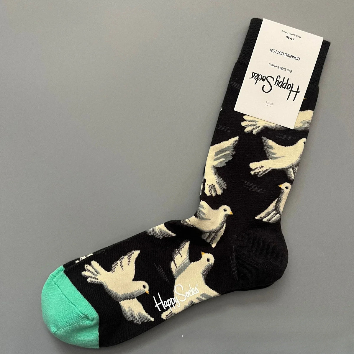 Cotton Happy Socks Men's Classic Crew Sock Shoe Size 10 - 13 Soft