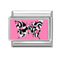 Beautiful Flower Y2K Black Star Dog Heart Pink Italian Charm Link Fit 9mm Stainless Steel Sweet Bracelet Jewelry Making DIY Gift