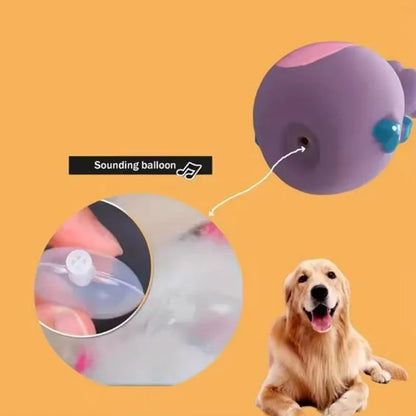 Hot 1 Piece Fat Bellied Cartoon Fun Bite Resistant Latex Sound Dog Toy Purple Elephant White Cow Brown Optional