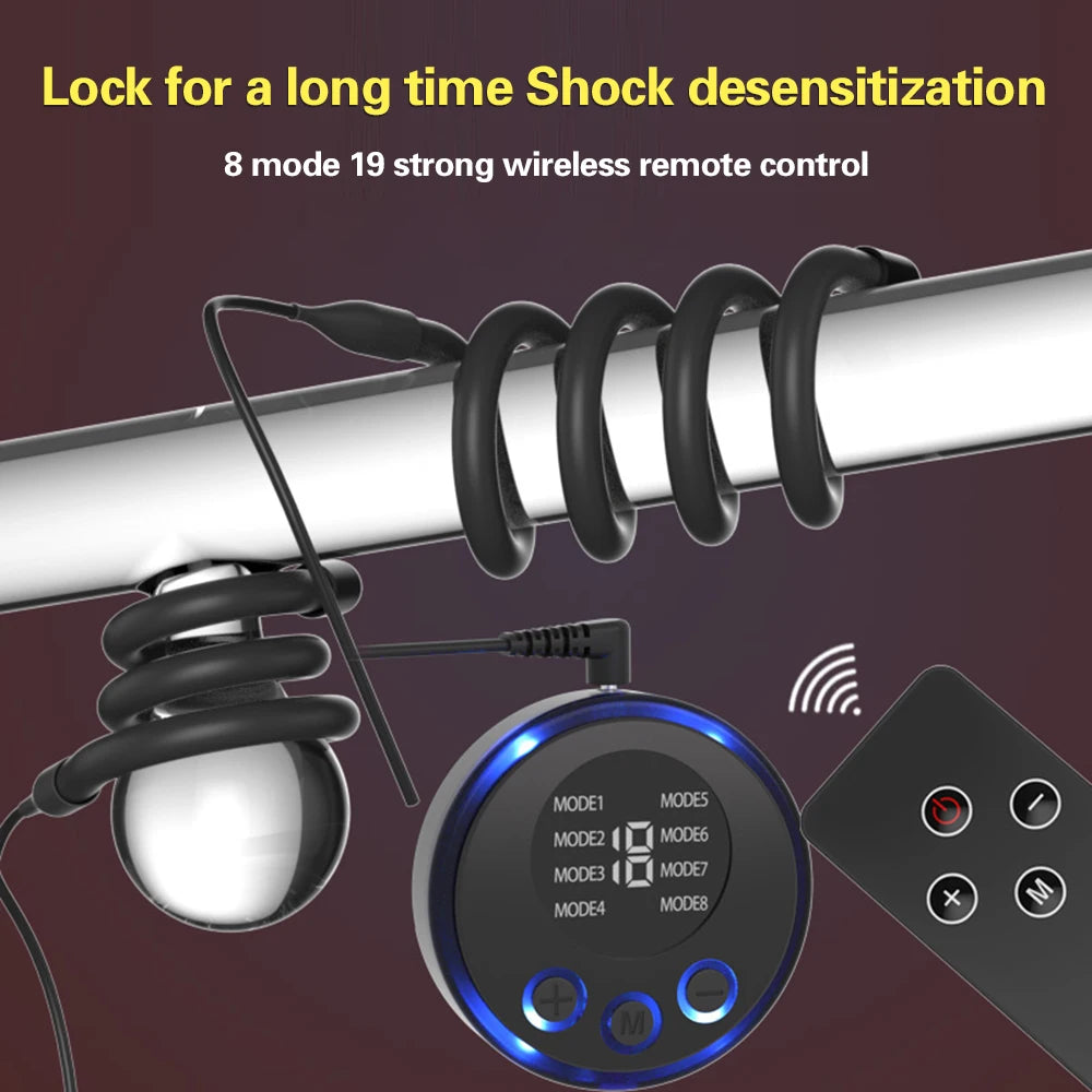 Electric Shock Metal Penis Ring Electric Penis Enlarger Massage Cock Ring Medical Themed Toys Stimulate Adult Sex Toys For Men