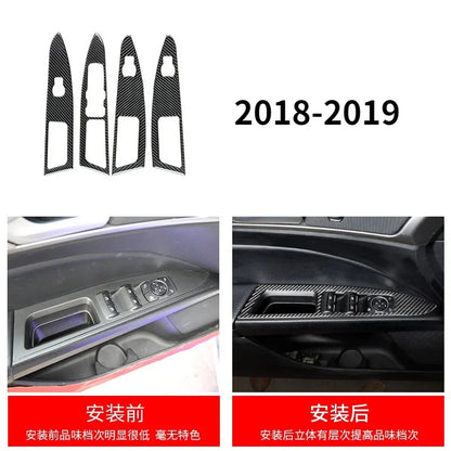 Fit for Ford Fusion Mondeo 2013–2019 Carbon Fiber Style ABS Interior Panel Cover Trim Stickers Car Decor Accessories