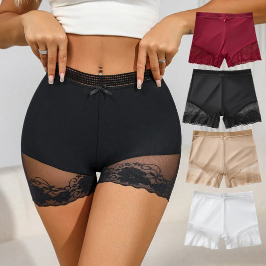 S-4XL Women's Mid-Rise Briefs Boxer Briefs Comfortable & Breathable Lace & Sexy Stretch Mid-Rise