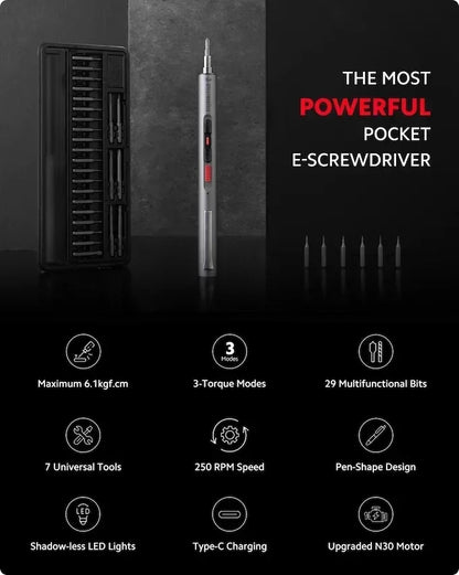 CreationSpace Cordless Electric Screwdriver Set 3 Torque Settings 29/42  in 1 Precision Screwdriver for Phones Watches Repair