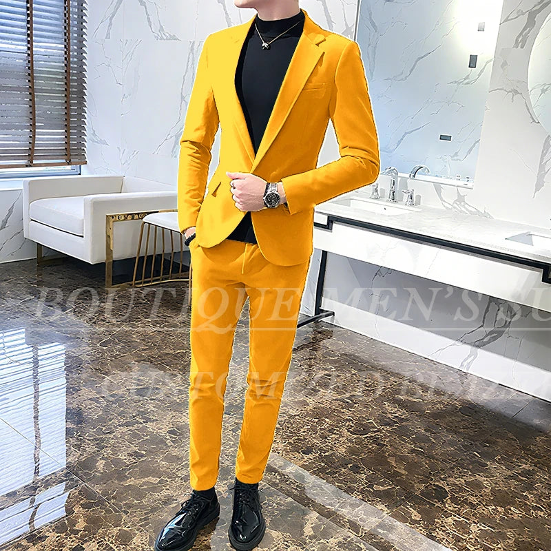 Mens Suits Wine Red Black Green Suits For Man Groom Wedding Velvet Tuxedo Velour Blazer Jackets Pants 2 Piece Costume Homme New